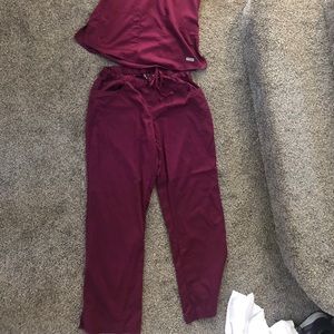 Maroon greys anatomy scrub pant medium